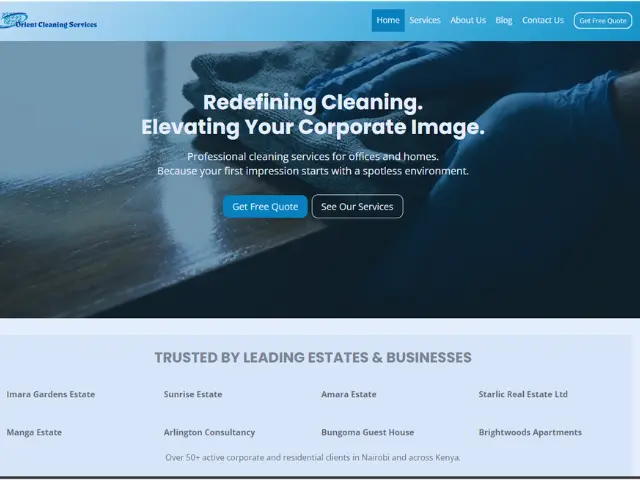 WordPress website design for Orient — responsive web design portfolio by LEWAY Creatives Kenya